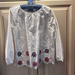 J. Crew scalloped lined top - size medium